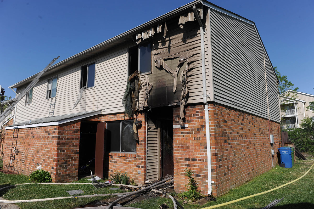 A home damaged by fire